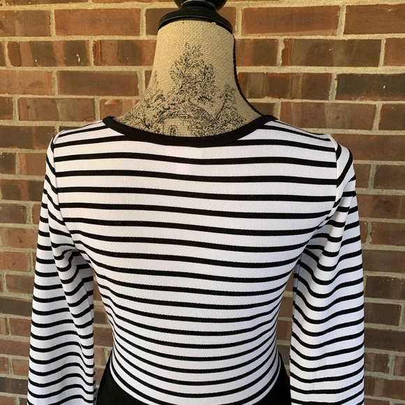 LuLaRoe striped layered 3 tier Georgia dress - Picture 5 of 8